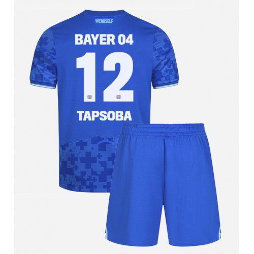 Otroški Nogometni dresi Bayer Leverkusen Edmond Tapsoba #12 Tretji 2025-26 Kratek Rokav (+ Kratke hlače)